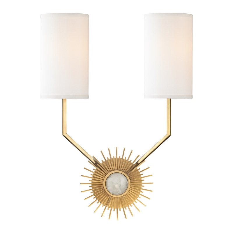 Hudson Valley Borland Aged Brass Wall Light - Decolight Ltd 