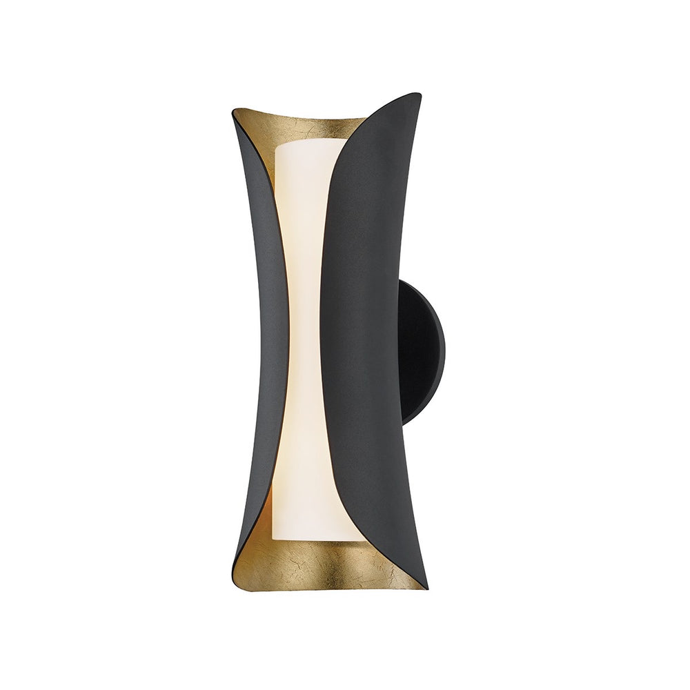 Mitzi Lighting Josie Gold Leaf/Black Wall Light - Decolight Ltd 
