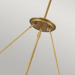 Quintiesse Echelon 8 Light Art Deco Ceiling Pendant Heritage Brass - Decolight Ltd 