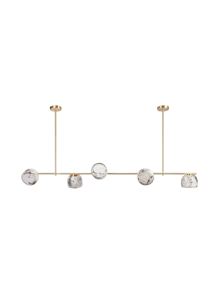 Heathfield & Co Orla 5 Light Linear Ceiling Pendant Decolight Ltd 