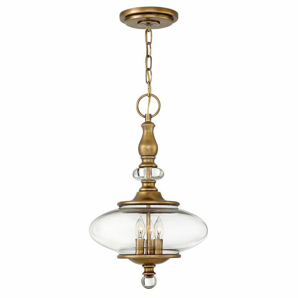 Decolight Wesley 3 light Ceiling Pendant Aged Brass - Decolight Ltd 