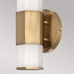 Quintiesse Facet Dual LED Wall Light  Heritage Brass - Decolight Ltd 