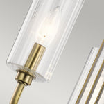 Quintiesse Kimrose 3 Light Chandelier   Brushed Natural Brass - Decolight Ltd 