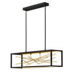 Quintiesse Styx LED Island Pendant  Black & Gilded Gold - Decolight Ltd 