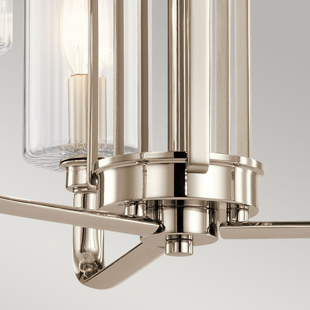 Quintiesse Kimrose 3 Light Chandelier   Polished Nickel - Decolight Ltd 