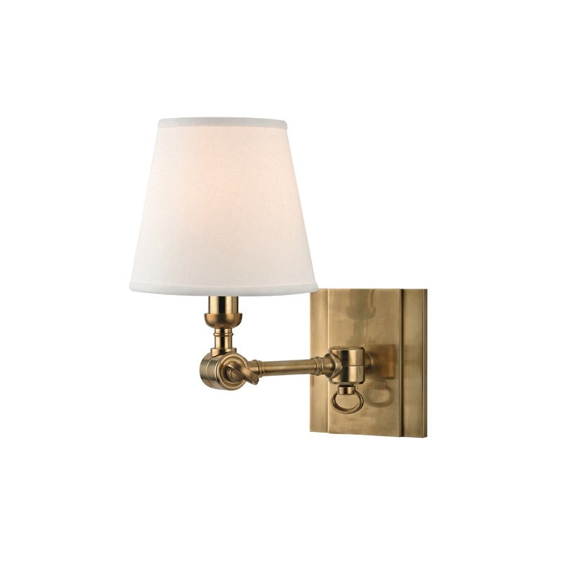 Hudson Valley  Hillsdale Classical Aged Brass Wall Light
