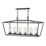 Quintiesse Alford Place 6 Light Outdoor Linear Pendant Museum Black - Decolight Ltd 