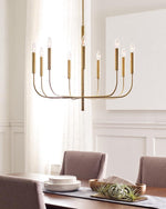 Decolight Astra  9 Light Ceiling ( Chandelier) Brunished Brass - Decolight Ltd 