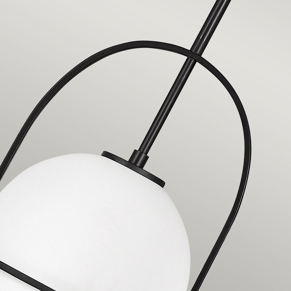 Quintiesse Somerset 1 Light Medium Pendant  Black - Decolight Ltd 