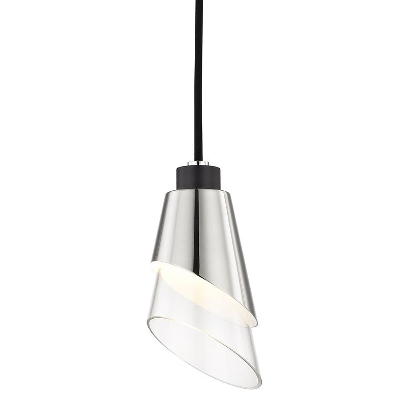 Mitzi Lighting Angie Polished Nickel/Black Pendant Ceiling Light