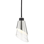 Mitzi Lighting Angie Polished Nickel/Black Pendant Ceiling Light - Decolight Ltd 