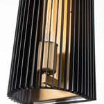 Quintiesse Linara 1 Light Wall Light  Black & Natural Brass - Decolight Ltd 