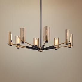 Troy Lighting Pilsen 8 Arm Brass & Bronze Ceiling Light - Decolight Ltd 