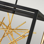 Quintiesse Styx LED Pendant  Black & Gilded Gold - Decolight Ltd 