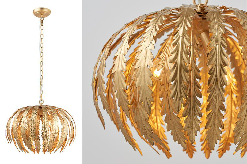 Decolight Ayda Gold Leaf Pendant Light - Decolight Ltd 