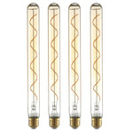 LED Dimmable Filament Tubular Bulb E27 4W 185mm Pack of 4 Warm White - Decolight Ltd 