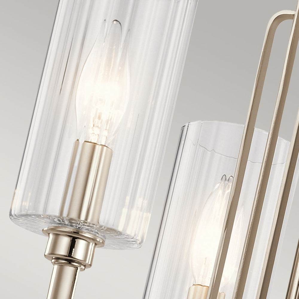 Quintiesse Kimrose 3 Light Chandelier   Polished Nickel - Decolight Ltd 