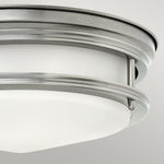 Quintiesse Hadrian 2 Light Flush Mount - Opal Glass - Antique Nickel Antique Nickel - Decolight Ltd 