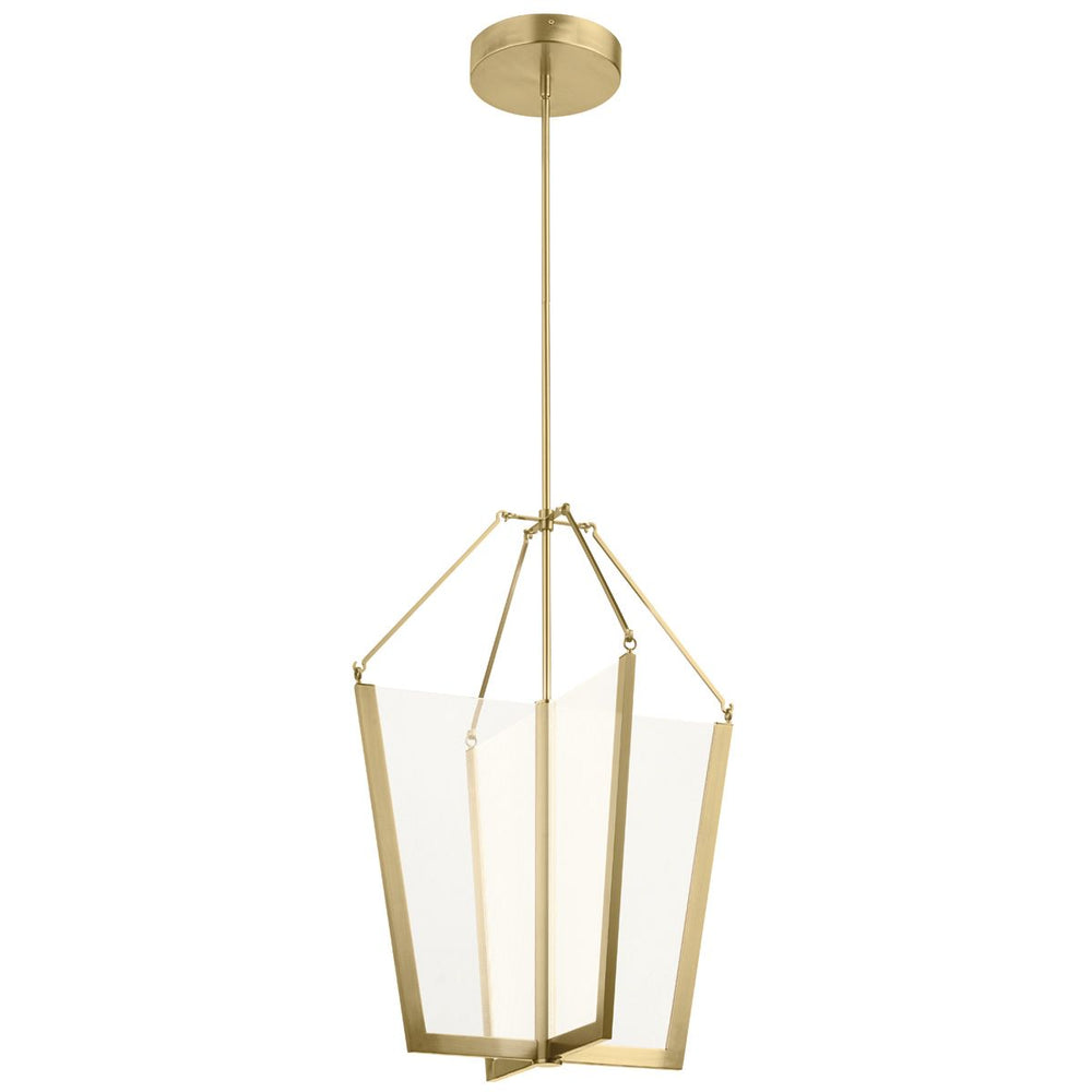 Quintiesse Calters Large LED Foyer Pendant Champagne Gold - Decolight Ltd 