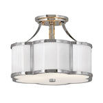 Quintiesse Chance 2 Light Semi-flush Mount Polished Nickel with Polished White - Decolight Ltd 