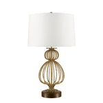 Decolight Nola Distressed Gold Table Lamp - Decolight Ltd 