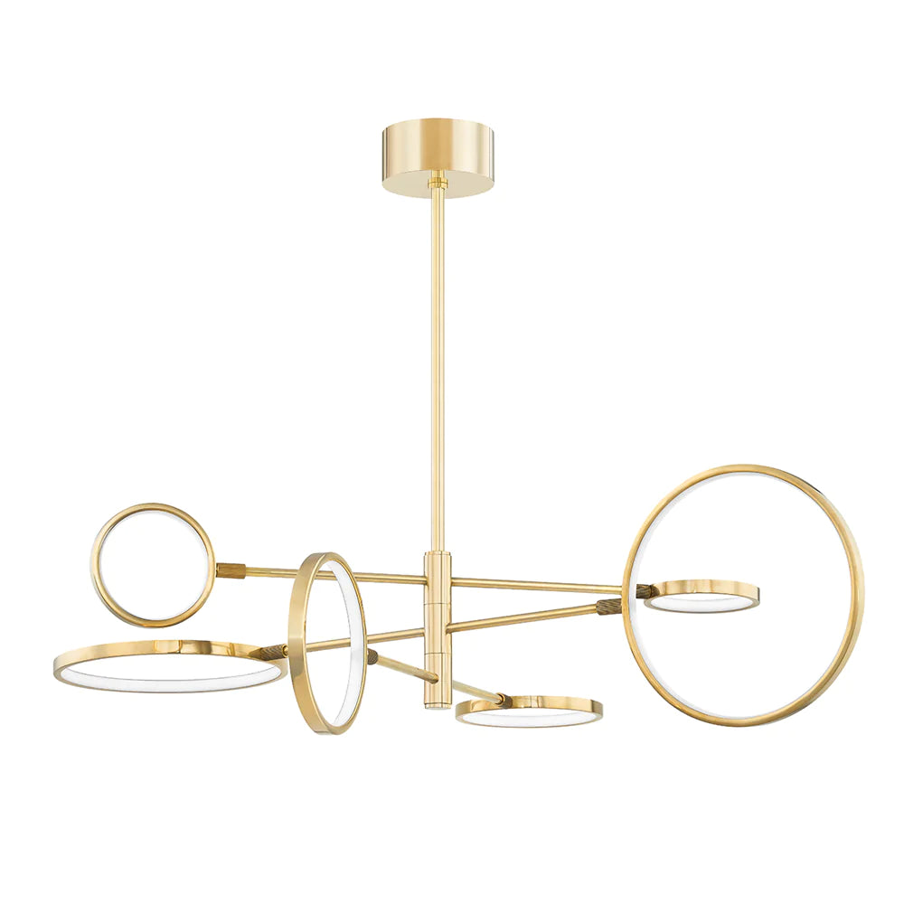 Hudson Valley Saturn Brass Disc Ceiling Pendant Light - Decolight Ltd 