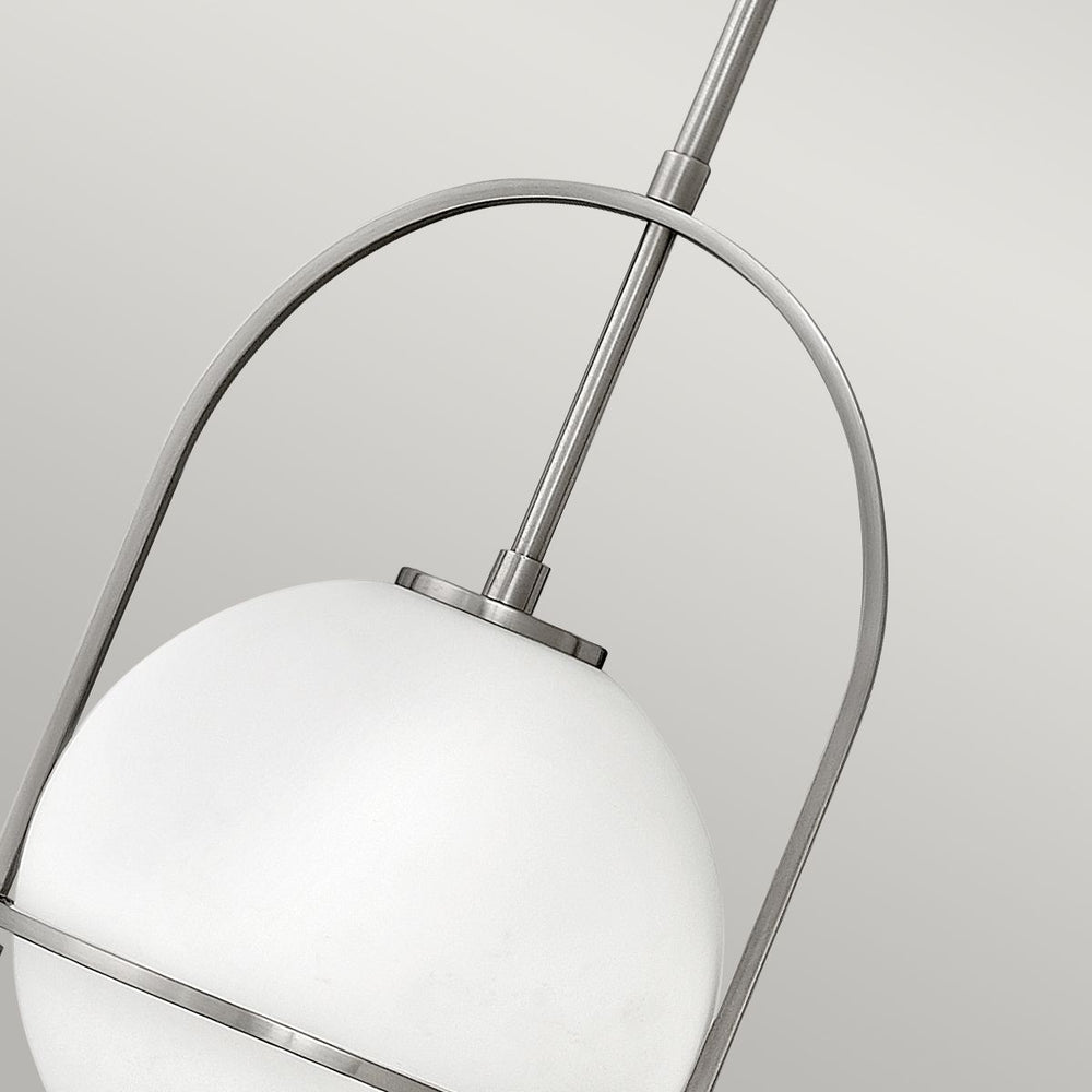 Quintiesse Somerset 1 Light Medium Pendant  Brushed Nickel - Decolight Ltd 
