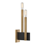 Outlet Hudson Valley Abrams Aged Brass & Black Mid Century Wall Light