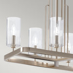 Quintiesse Kimrose 10 Light Linear Chandelier  Polished Nickel - Decolight Ltd 