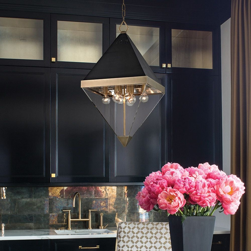 Hudson Valley Coltrane Large Aged Brass Ceiling Pendant