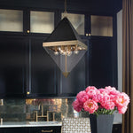 Hudson Valley Coltrane Large Aged Brass Ceiling Pendant
