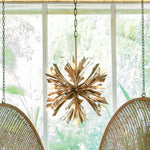 Quintiesse Vida 13 Light Small Pendant Burnished Gold - Decolight Ltd 