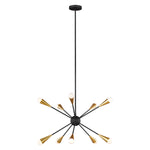 Decolight Aldridge 10 Light Sputnik Mid Century Brass & Bronze Ceiling Light