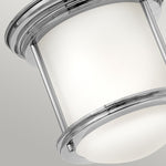 Quintiesse Hadrian 1 Light Flush Mount - Opal Glass - Chrome Chrome - Decolight Ltd 