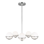 Decolight Albertine Polished Nickel Mid Century 5 Light Ceiling Light - Decolight Ltd 