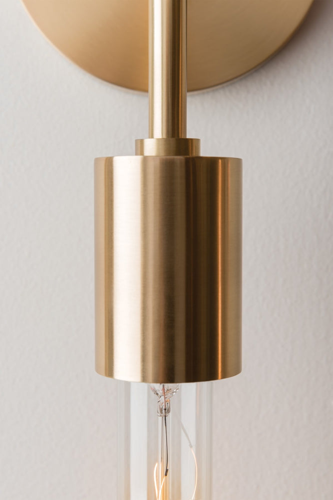 Mitzi Lighting Ava Aged Brass Wall Light - Decolight Ltd 