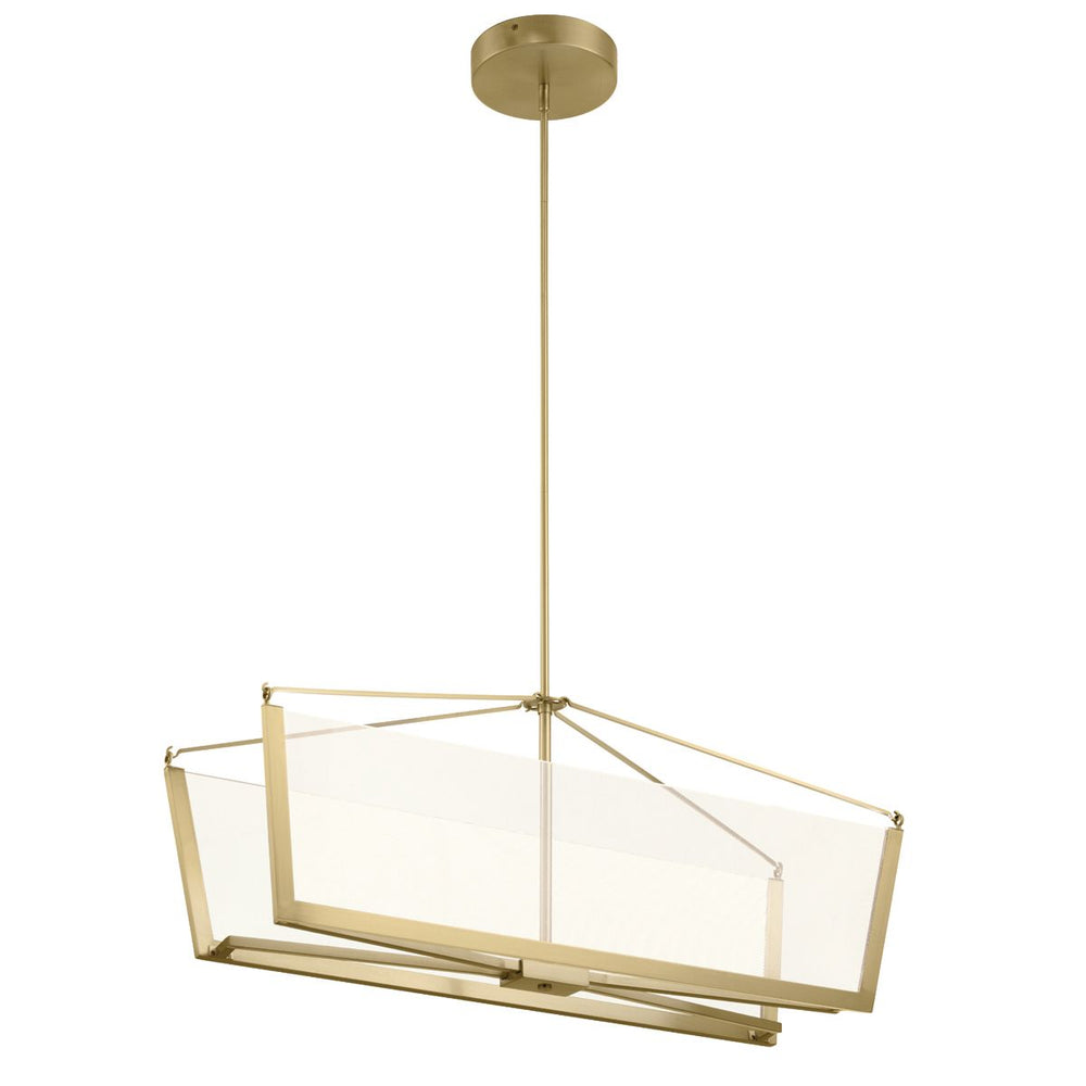 Quintiesse Calters LED Isle Pendant  Champagne Gold - Decolight Ltd 