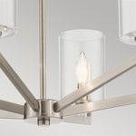 Quintiesse Nye 6 Light Chandelier   Classic Pewter - Decolight Ltd 