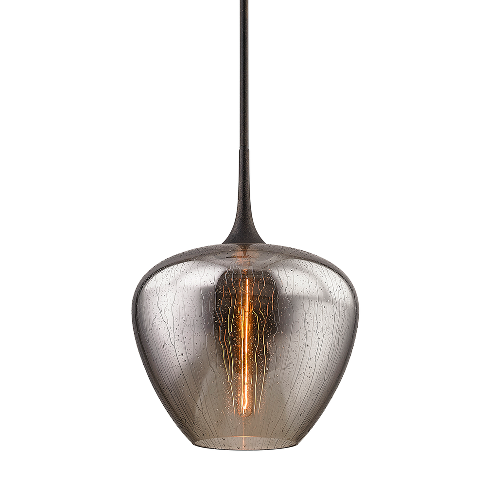 Troy Lighting West End Large Smoke Vintage Glass Ceiling Pendant