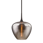 Troy Lighting West End Large Smoke Vintage Glass Ceiling Pendant