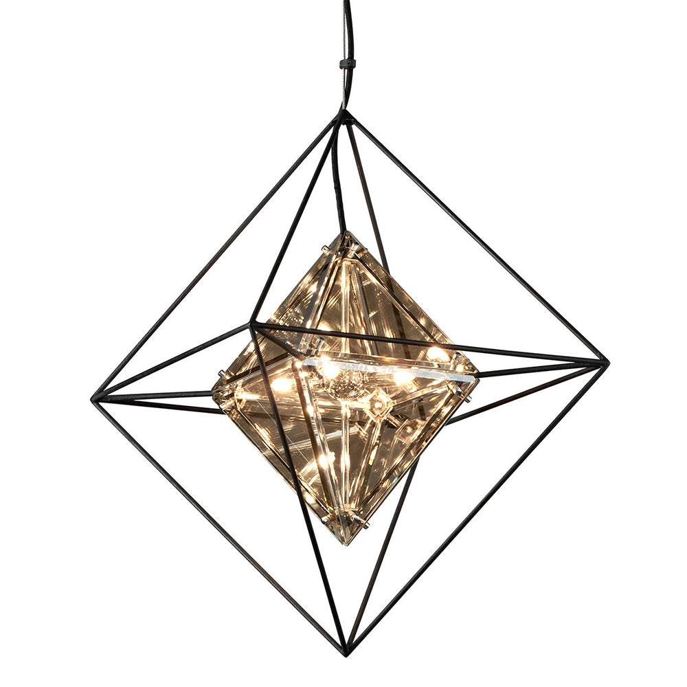Troy Lighting Epic Geometric Forged Iron Small 4 Lt Ceiling Light