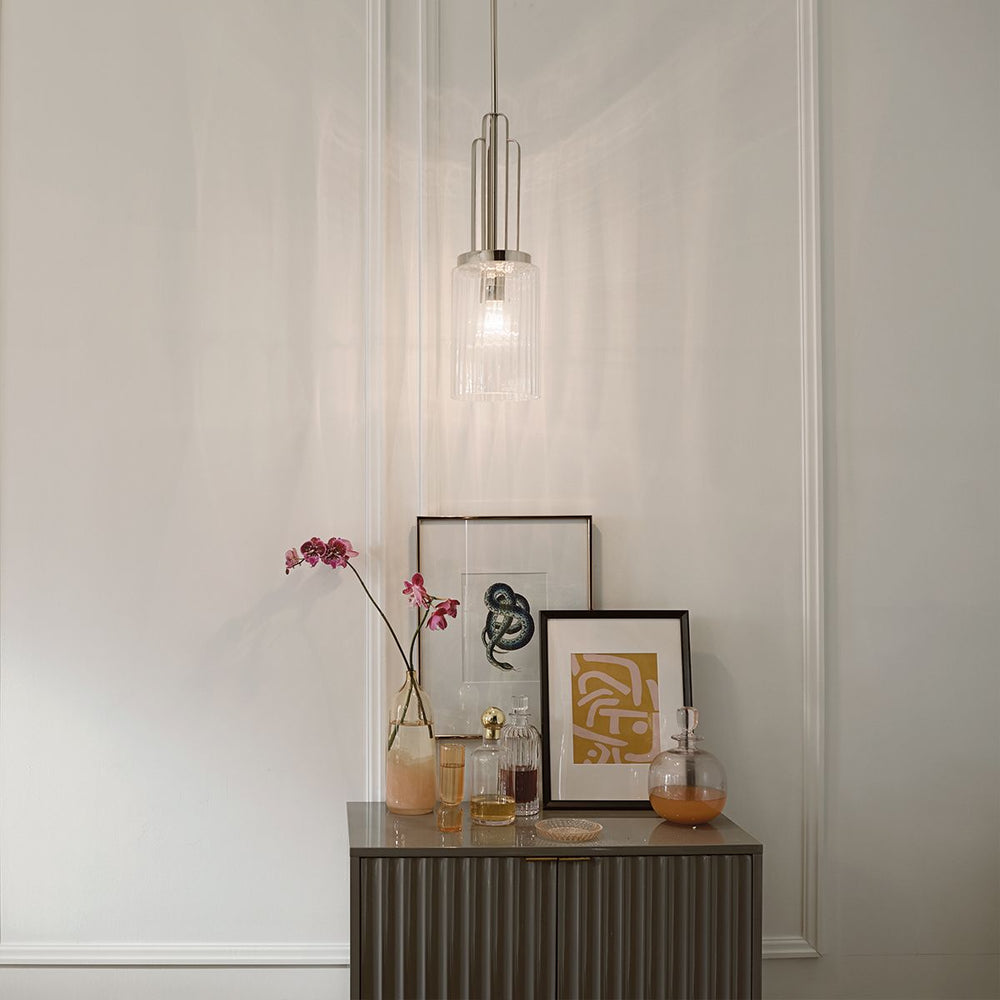 Quintiesse Kimrose 1 Light Mini Pendant  Polished Nickel - Decolight Ltd 