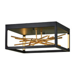 Quintiesse Styx LED Flush Mount  Black & Gilded Gold - Decolight Ltd 