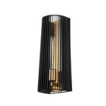 Quintiesse Linara 1 Light Wall Light  Black & Natural Brass - Decolight Ltd 