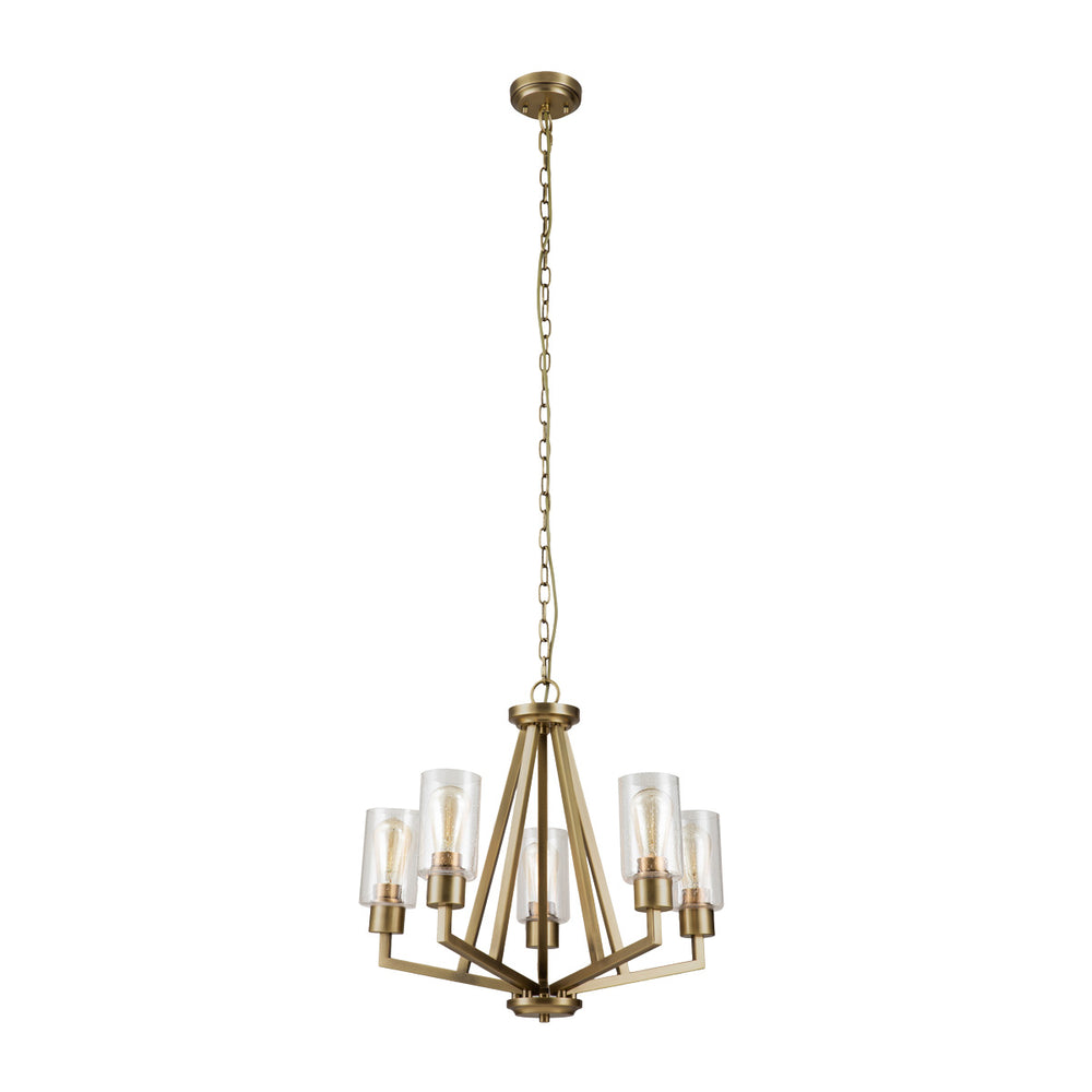 Decolight Denby 5 Lt Ceiling Light Natural Brass - Decolight Ltd 