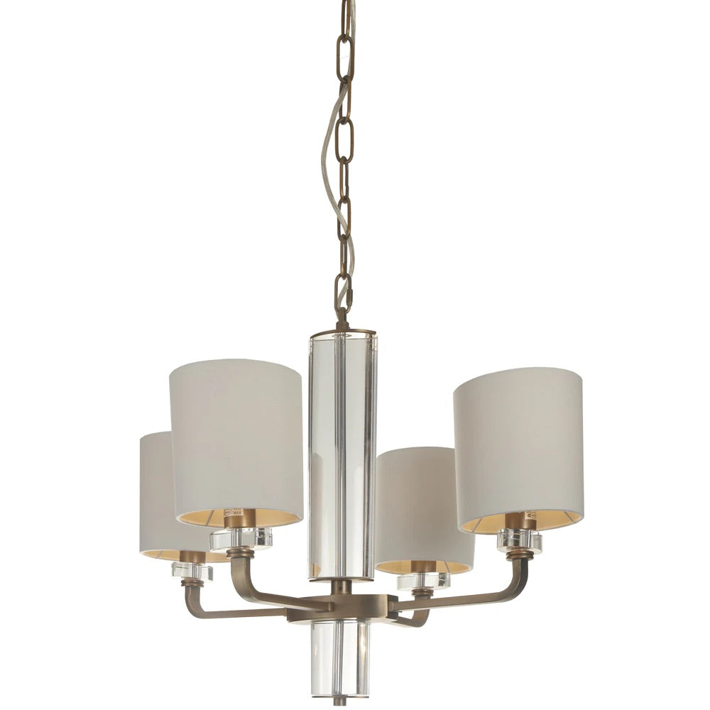 Decolight Beatrice Chandelier Antique Brass ( 4 arm ceiling light )