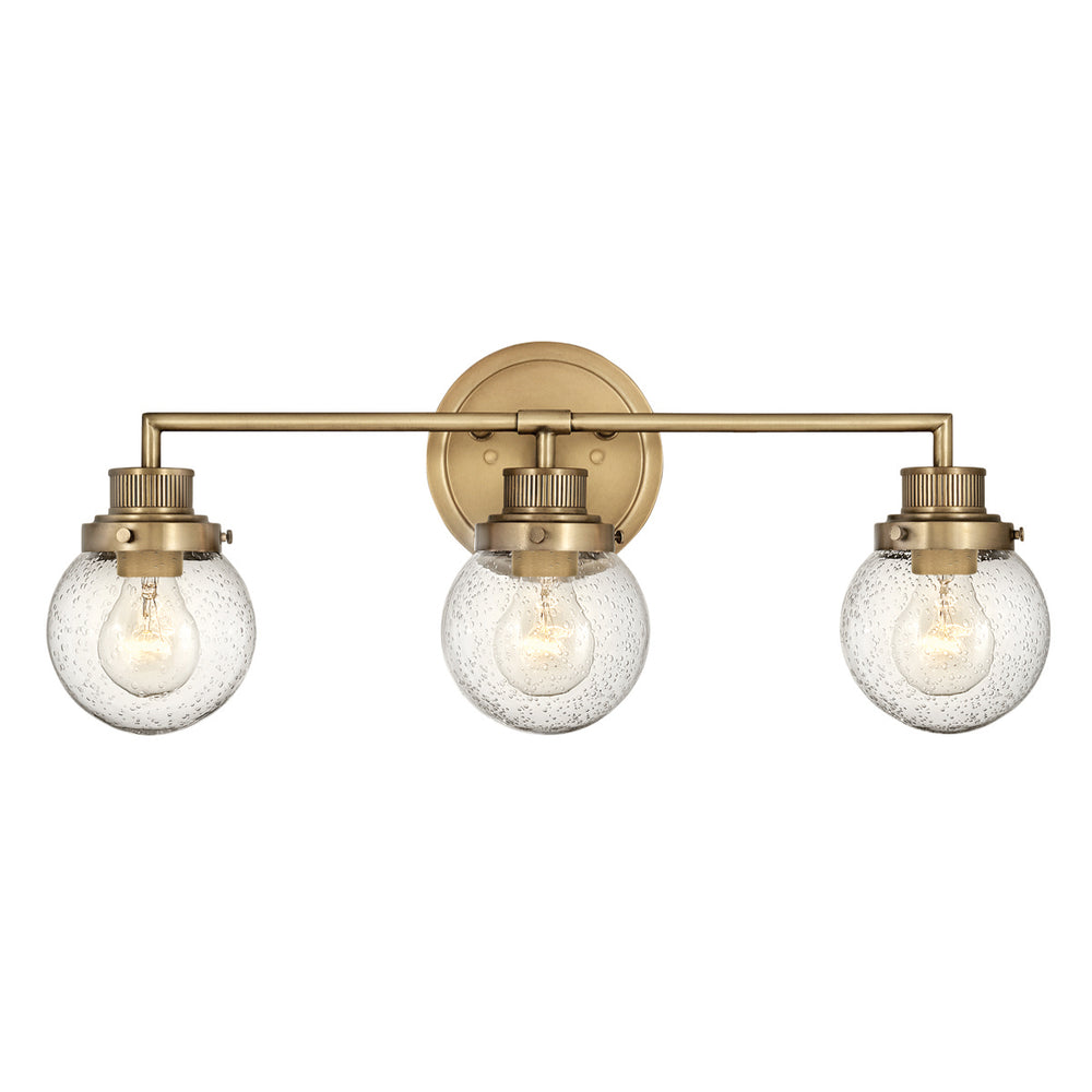 Quintiesse Poppy 3 Light Bar Bathroom  Wall Light  Heritage Brass