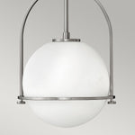 Quintiesse Somerset 1 Light Medium Pendant  Brushed Nickel - Decolight Ltd 