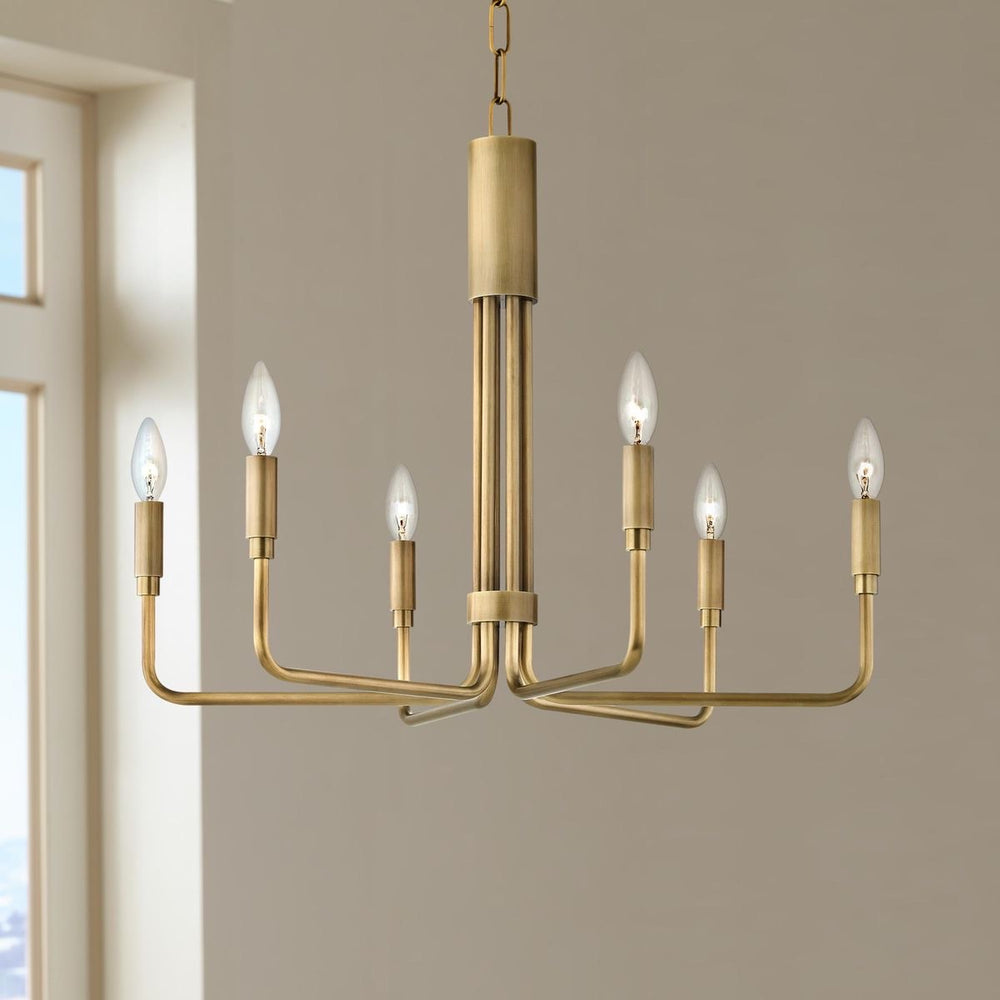 Mitzi Lighting Brigitte 6 light Ceiling Light Aged Brass