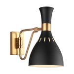 Decolight Noelle Wall Light Black & Brass Mid Century